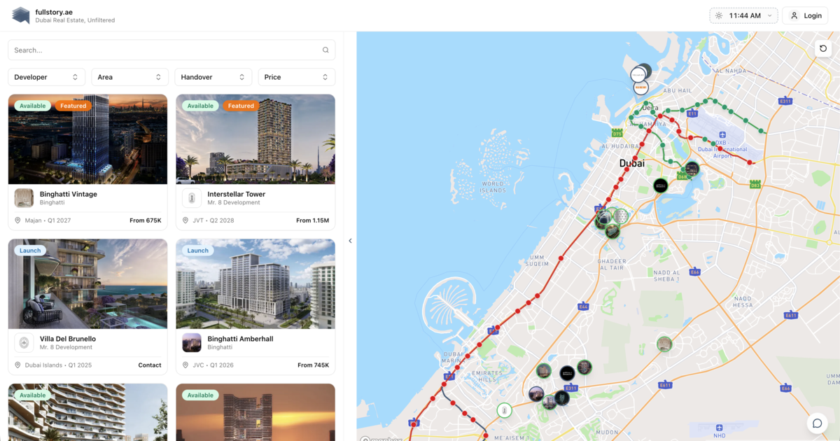 Uae Map Project Dubai Real Estate Map | Live Projects & Units | FullStory
